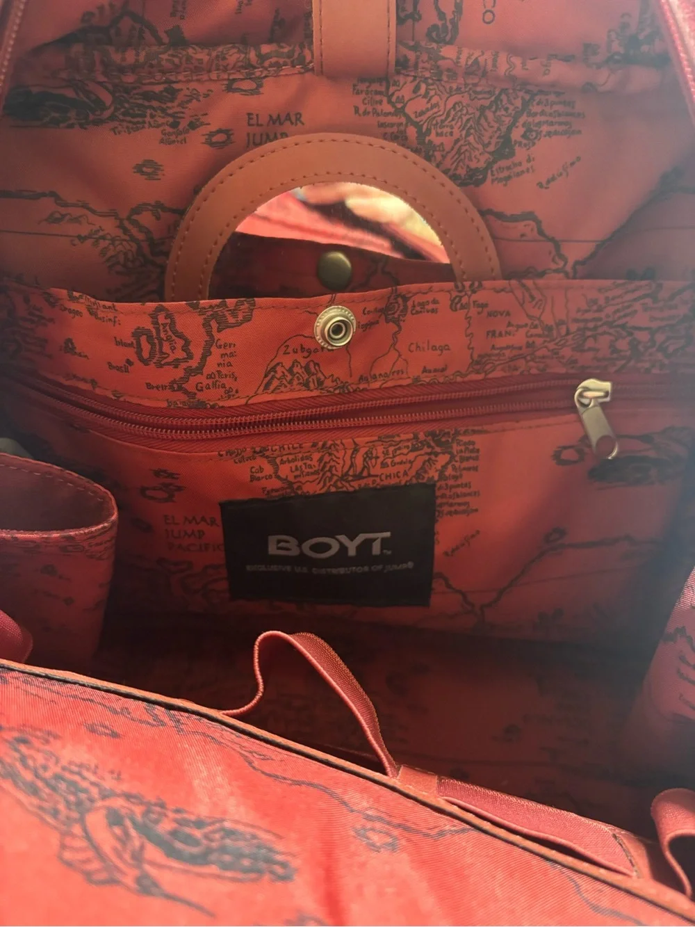 Gorgeous like new deep red suede overnight bag tote weekender carryon plane bag
